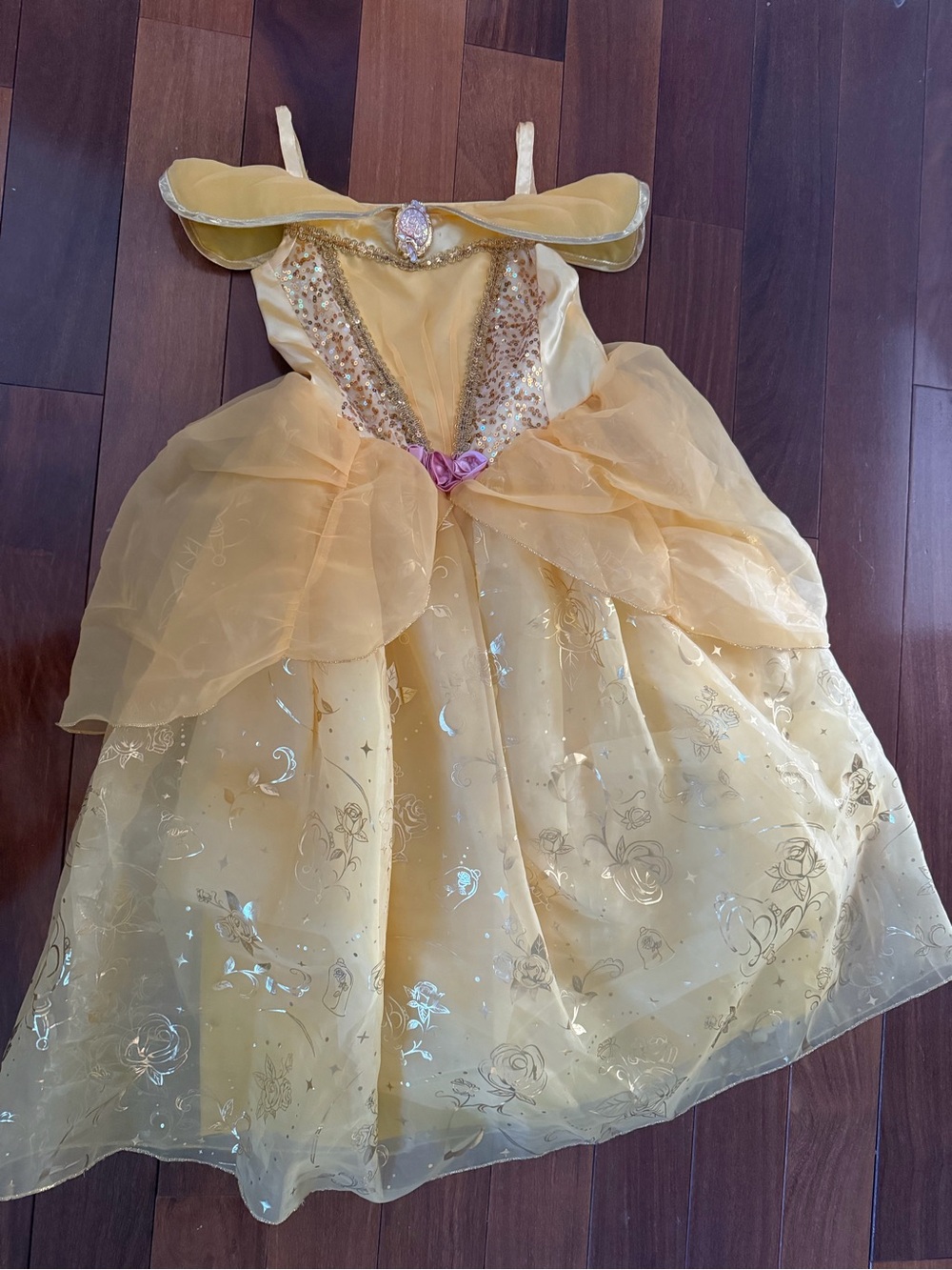 Disney Brand Beauty and the Beast- Belle Ball Gown Kids Costume size 9/10